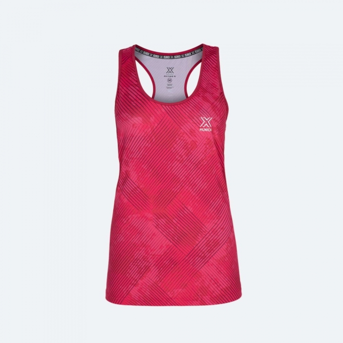 Camiseta sin mangas MUNICH Top Club de poliéster-elastano rosa - ROSA