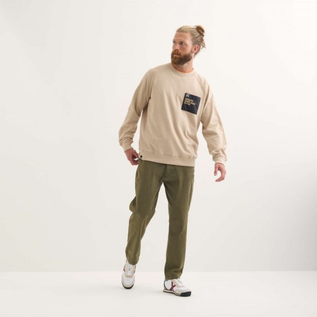 Sudadera MUNICH Revival lifestyle hombre de algodón orgánico camel - MARRÓN