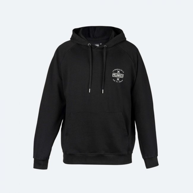 Sudadera con capucha MUNICH Classic de algodón negro - NEGRO