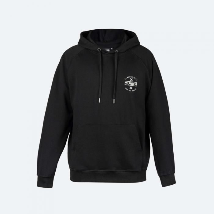 Sudadera con capucha MUNICH Classic de algodón negro - NEGRO