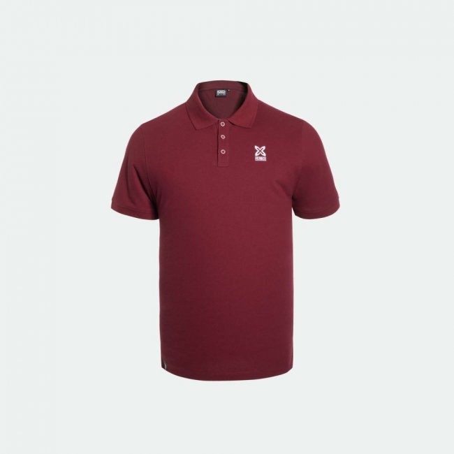 Polo MUNICH hombre de algodón burdeos - BURDEOS