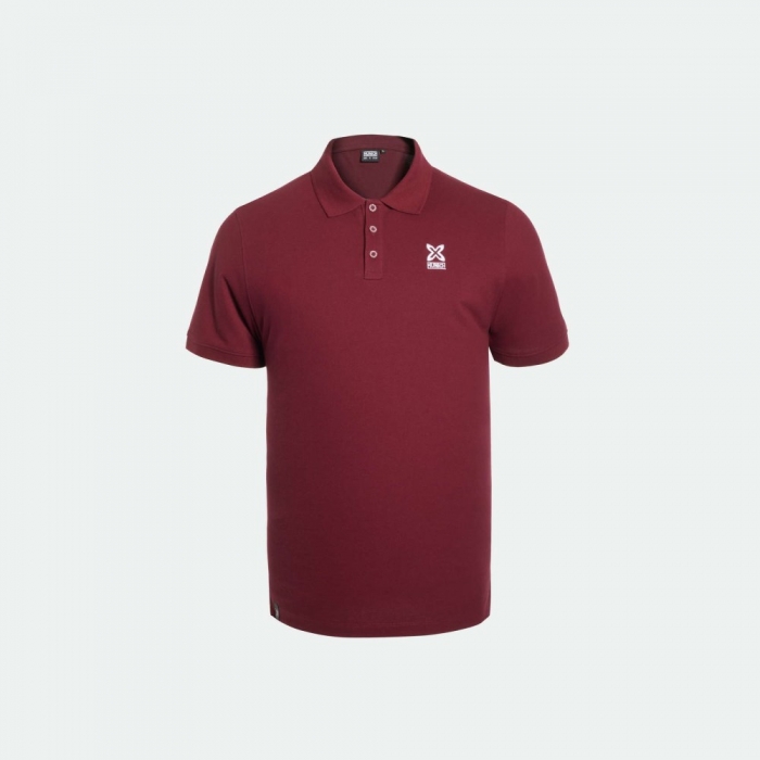 Polo MUNICH hombre de algodón burdeos - BURDEOS