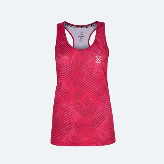 Camiseta sin mangas MUNICH Top Club de poliéster-elastano rosa - ROSA