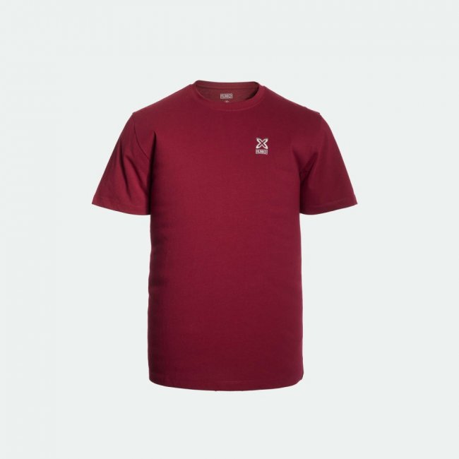 Camiseta MUNICH básica de algodón vino - BURDEOS