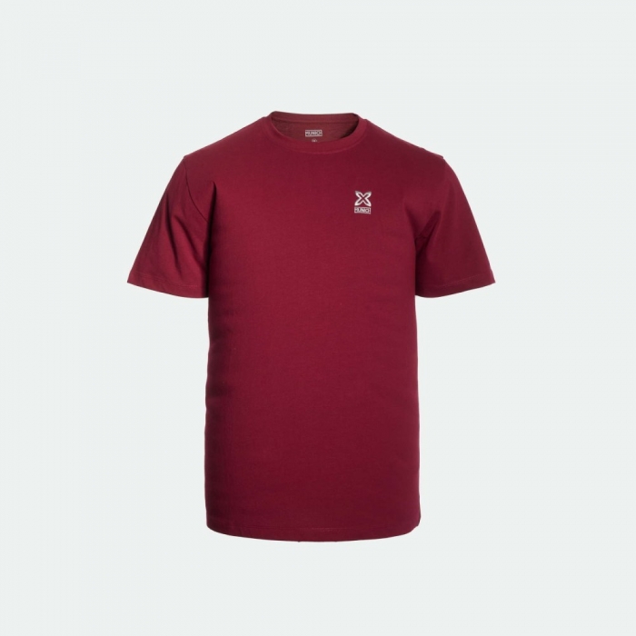 Camiseta MUNICH básica de algodón vino - BURDEOS