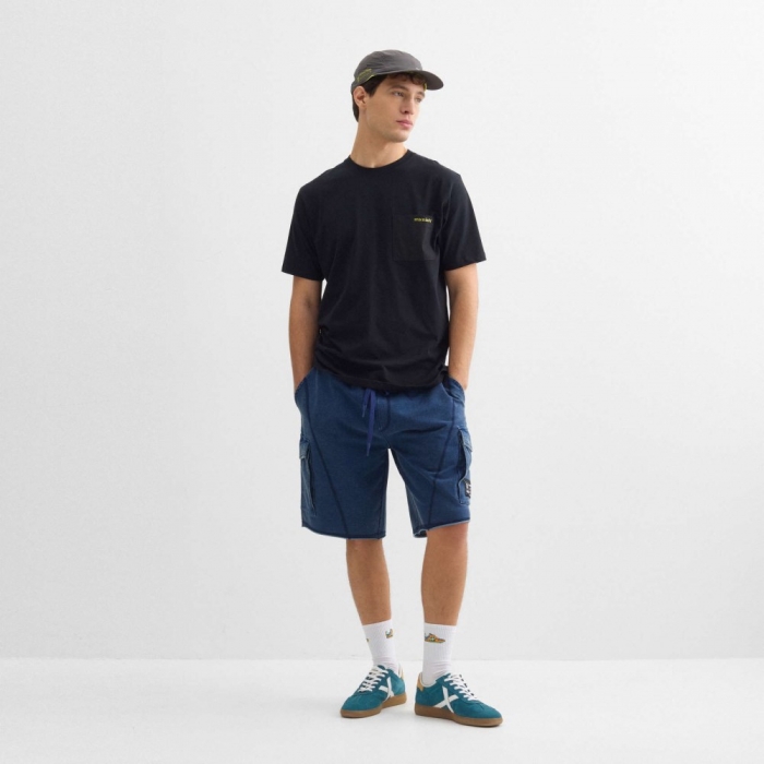 Camiseta oversize MUNICH streetwear de algodón orgánico negra - NEGRO