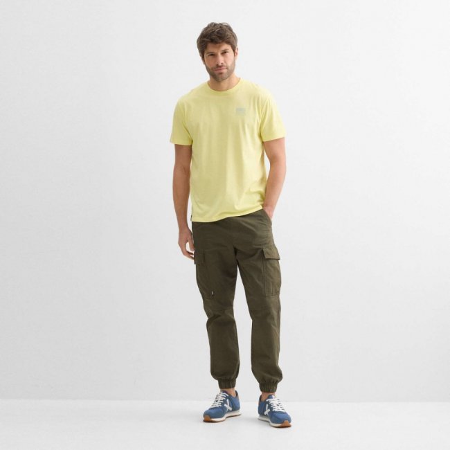 Camiseta regular MUNICH lifestyle de algodón orgánico amarilla - AMARILLO