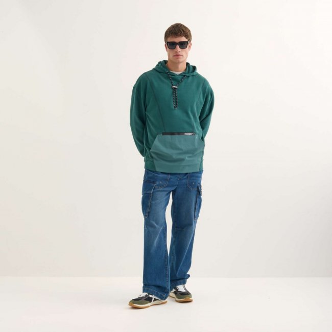 Sudadera MUNICH Space streetwear hombre de algodón verde - VERDE