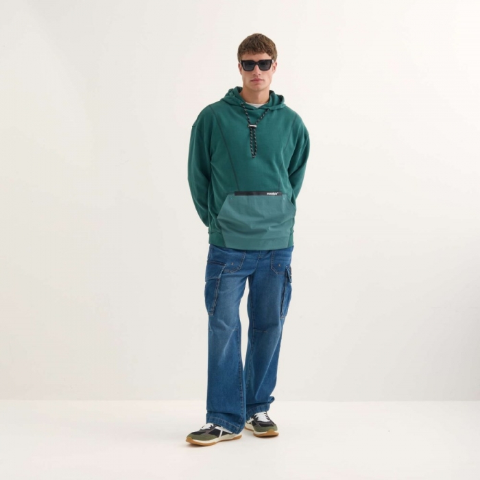 Sudadera MUNICH Space streetwear hombre de algodón verde - VERDE