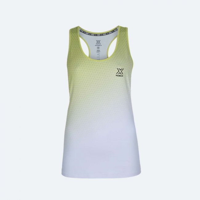 Camiseta sin mangas MUNICH Top Club de poliéster-elastano blanco/lima - BLANCO