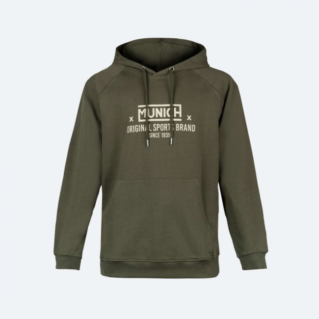 Sudadera con capucha MUNICH Legend de algodón caqui - CAQUI