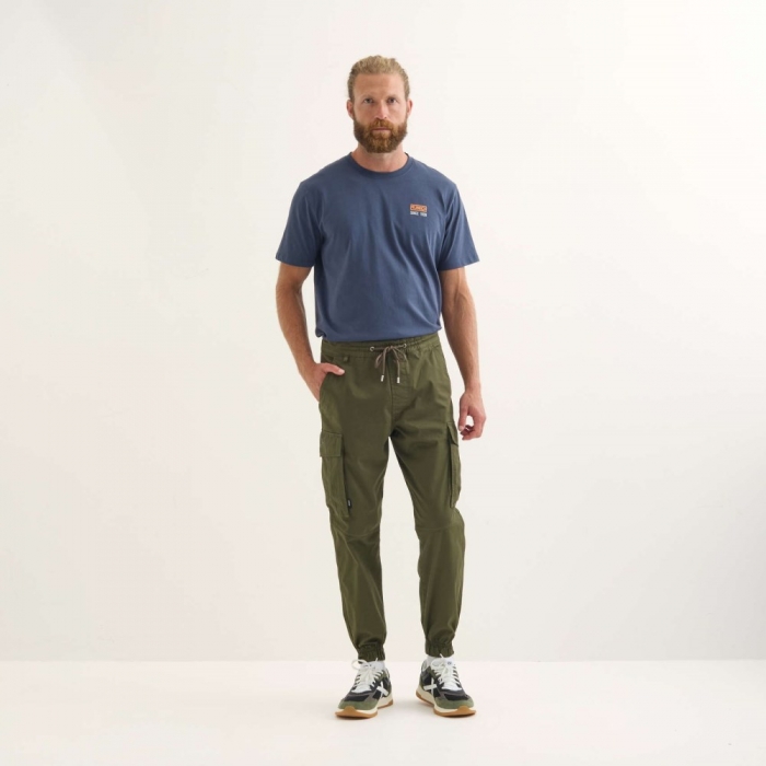 Pantalón MUNICH Cargo explore lifestyle de algodón-elastano khaki - CAQUI