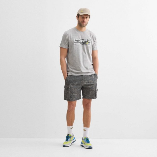 Camiseta regular MUNICH lifestyle de algodón orgánico-viscosa gris - GRIS