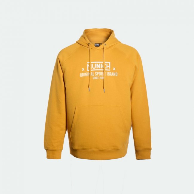 Sudadera MUNICH leyenda de algodón mostaza - AMARILLO