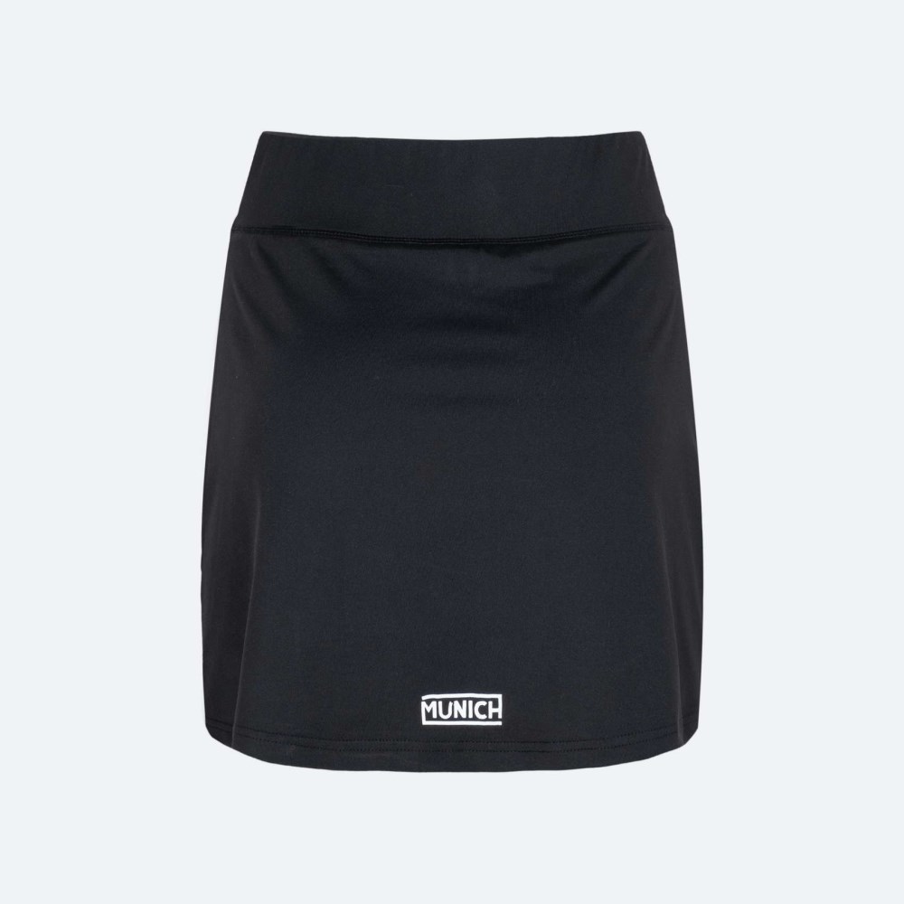 Falda MUNICH Winner de poliéster-elastano negro - NEGRO