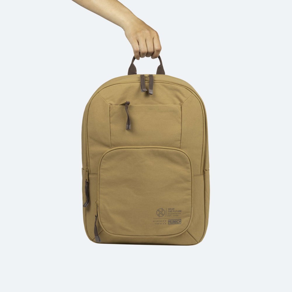 TECA RECYCLED BACKPACK DOUBLE C/HONEY - CAMEL