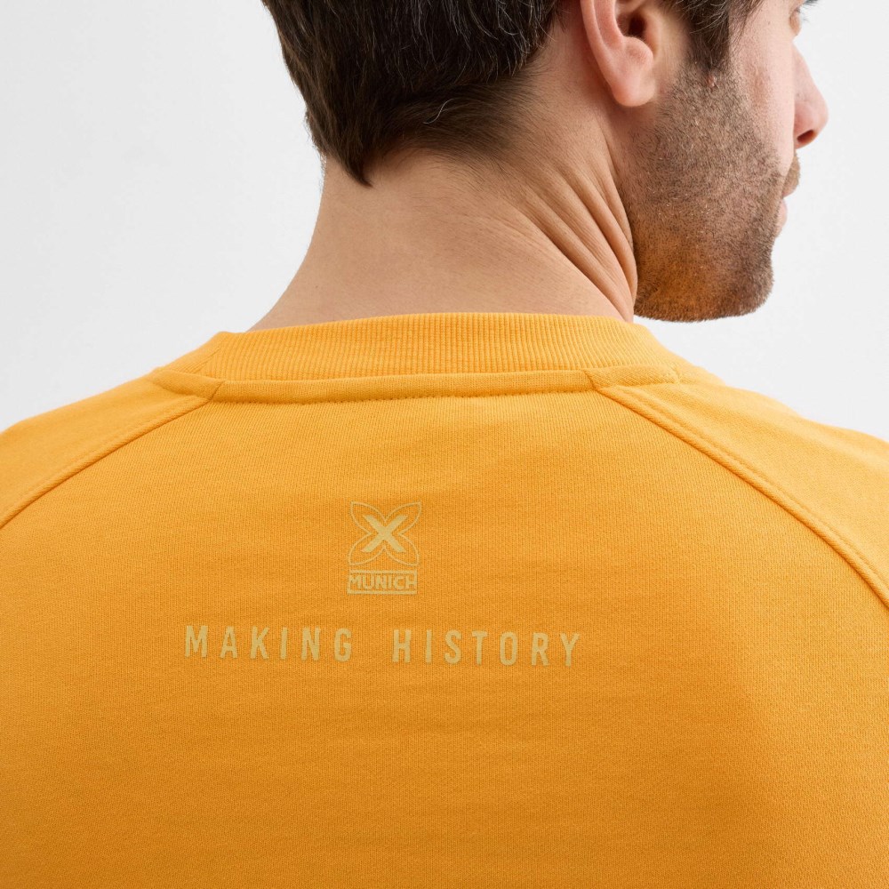 Sudadera MUNICH Field de algodón mango - NARANJA