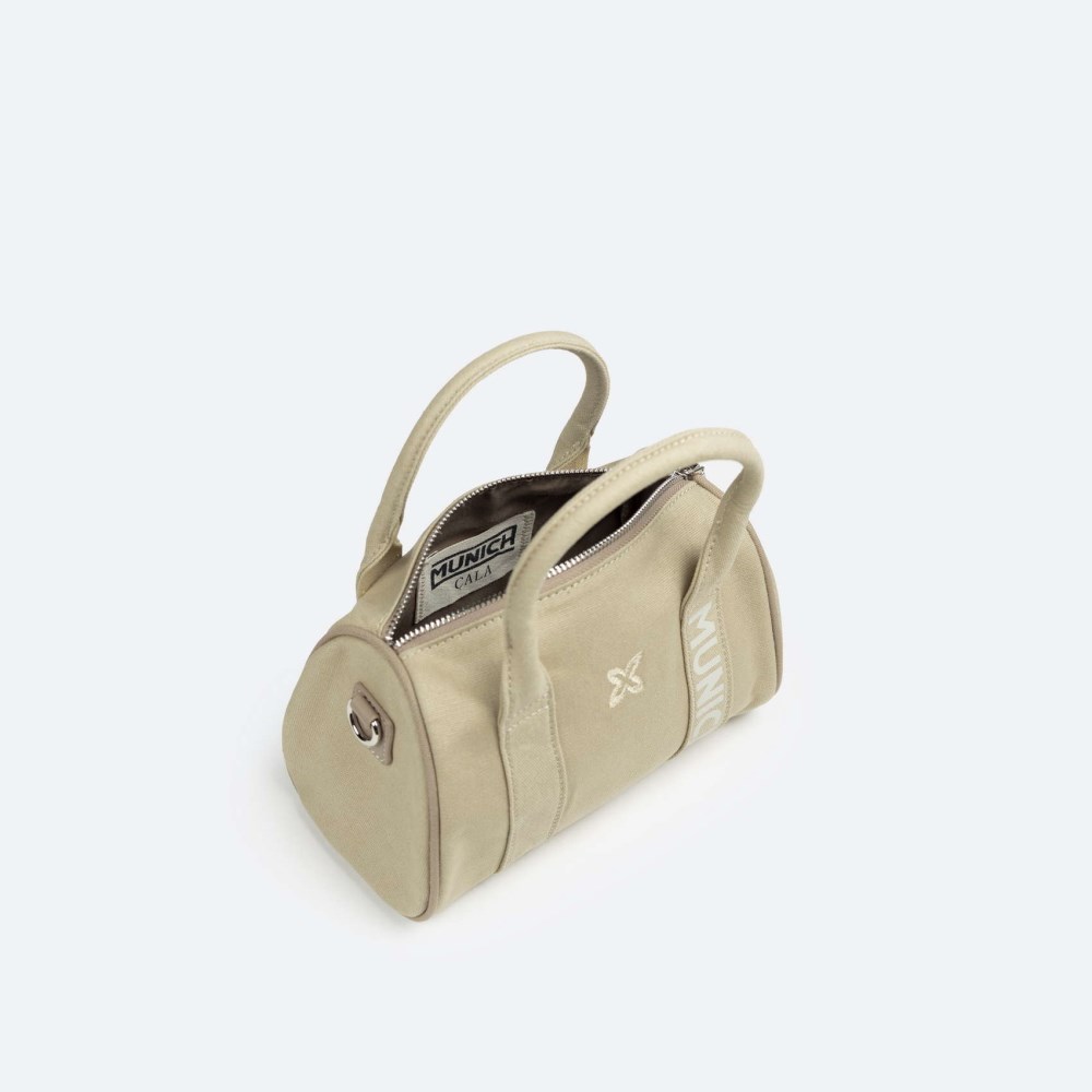 CALA CROSSBODY BARREL C/TAUPE + ORANGE - BEIGE