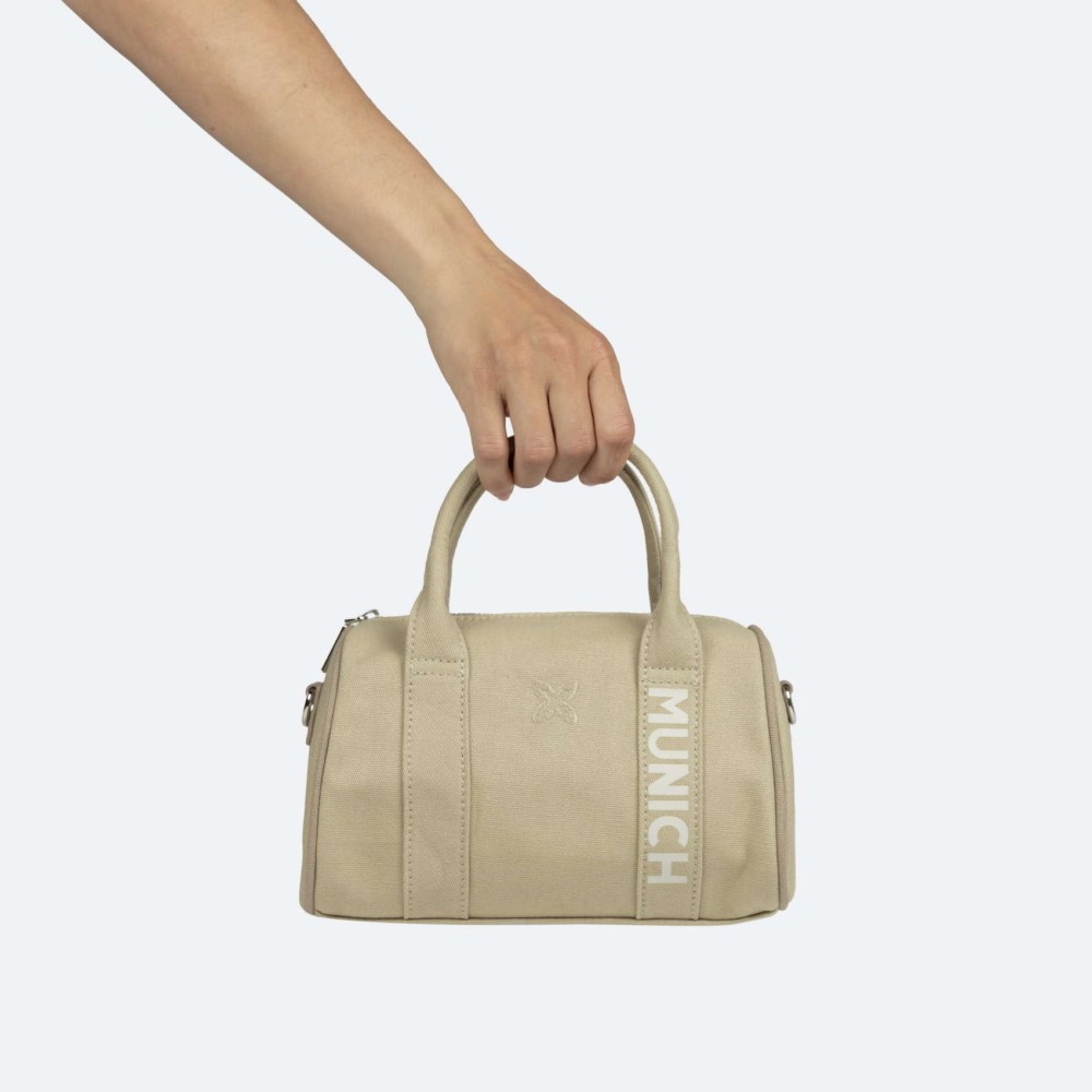 CALA CROSSBODY BARREL C/TAUPE + ORANGE - BEIGE