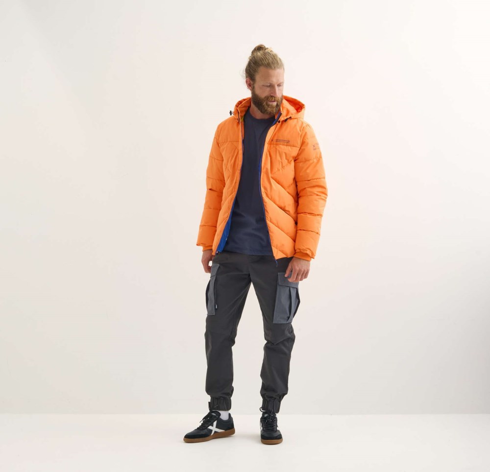 Chaqueta MUNICH Cloud lifestyle hombre de poliéster naranja - NARANJA