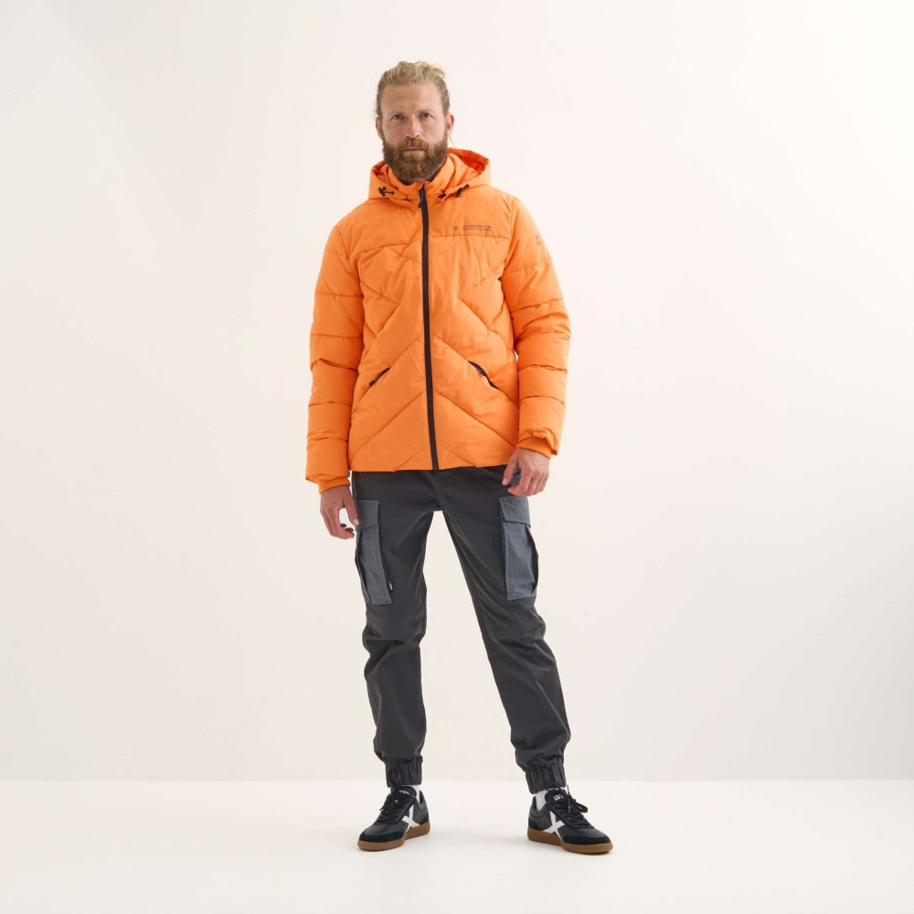Chaqueta MUNICH Cloud lifestyle hombre de poliéster naranja - NARANJA
