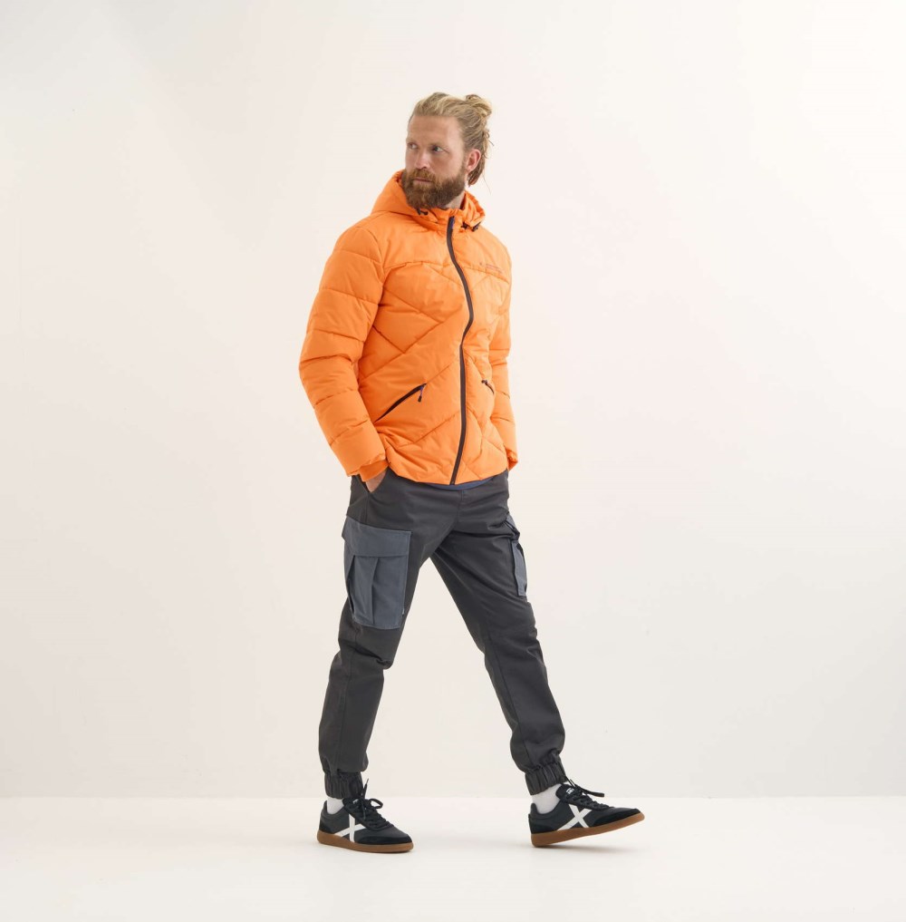 Chaqueta MUNICH Cloud lifestyle hombre de poliéster naranja - NARANJA