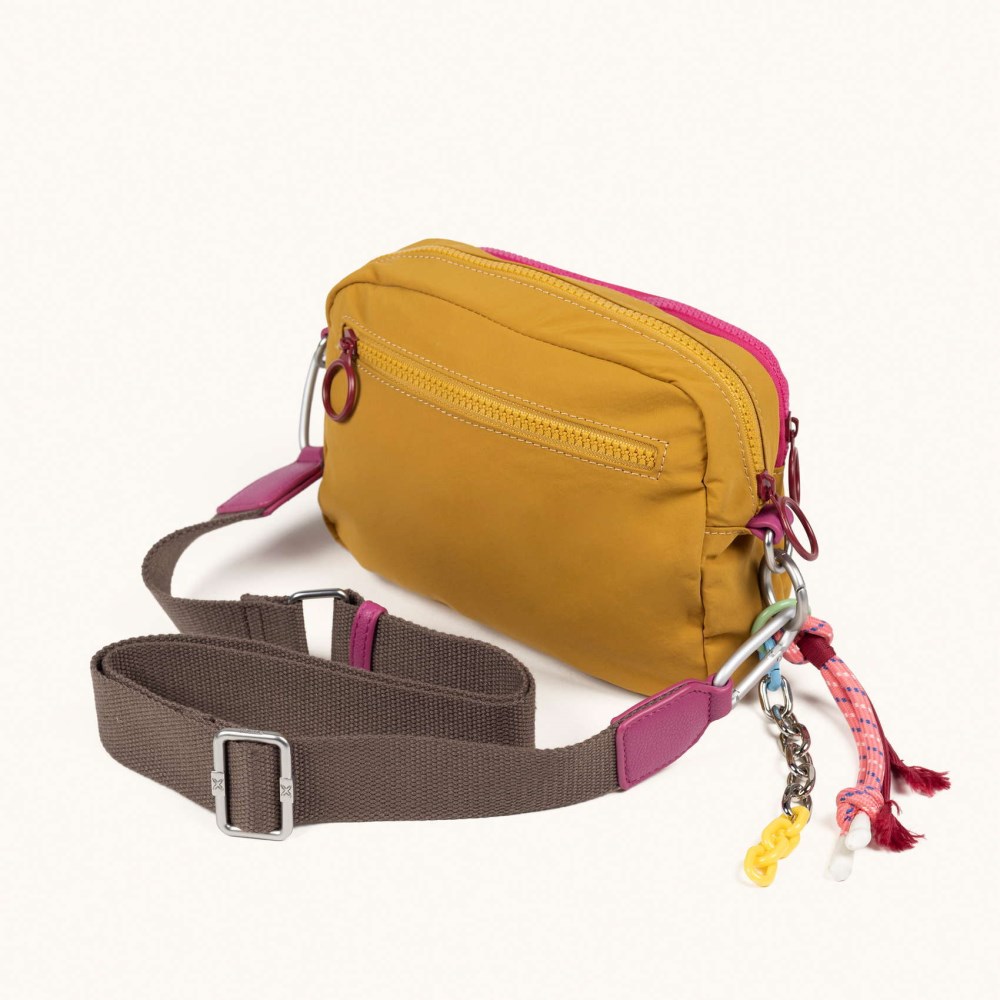 DEEP RECYCLED FW25 CROSSBODY CAMERA C/HONEY - AMARILLO