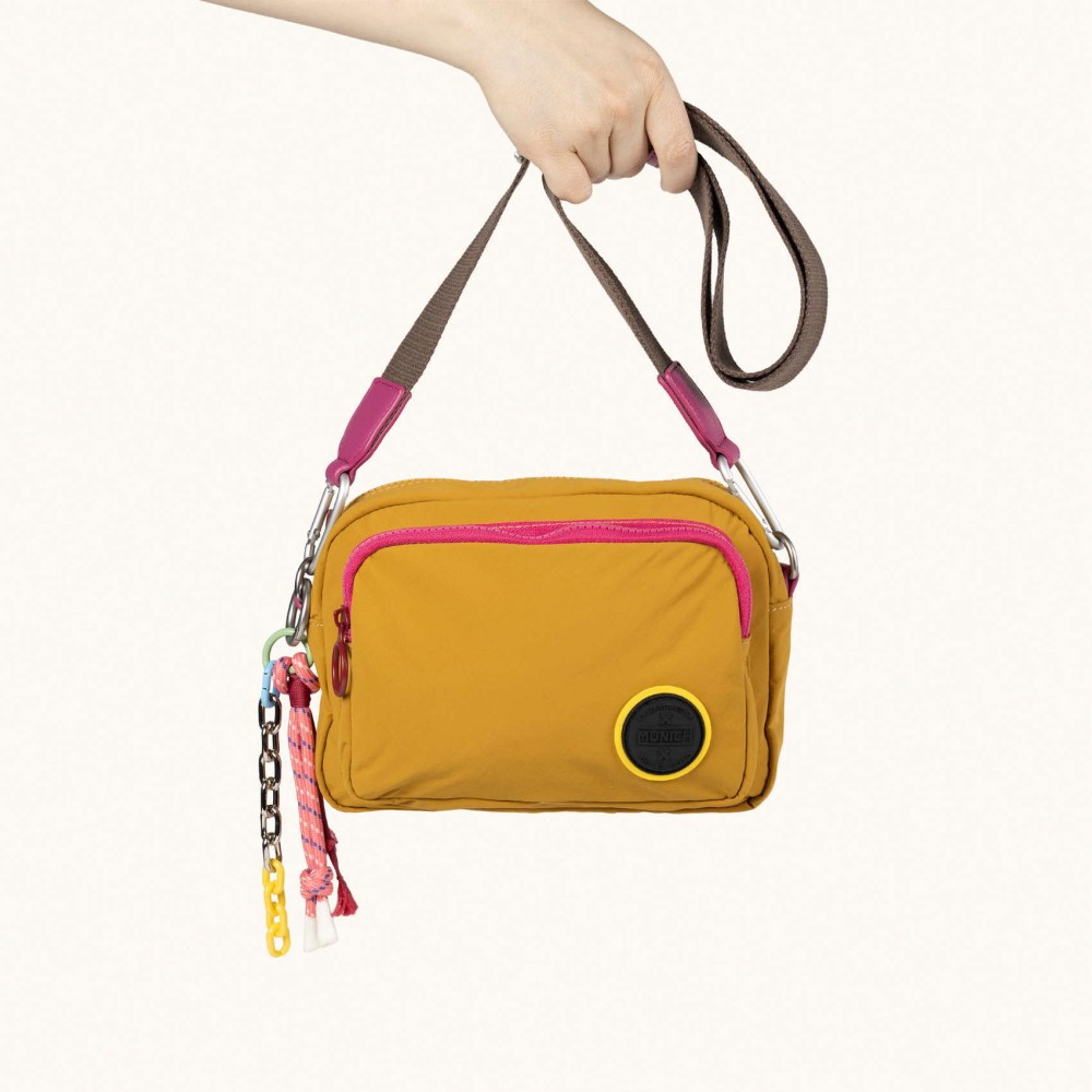 DEEP RECYCLED FW25 CROSSBODY CAMERA C/HONEY - AMARILLO