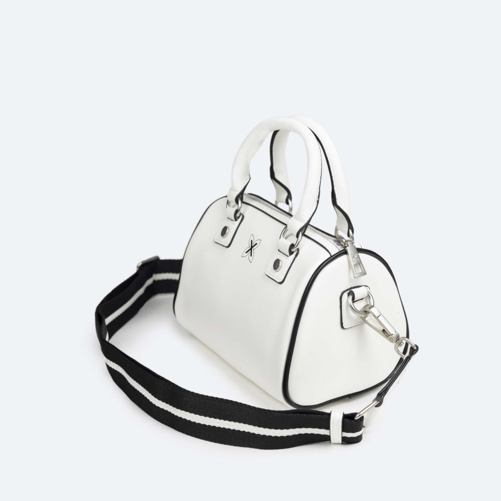 COURT CROSSBODY BARREL C/WHITE - BLANCO
