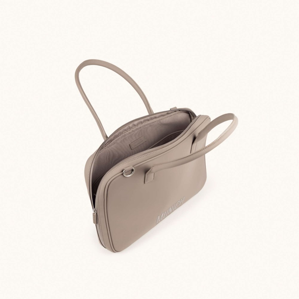 ESSENCE RECYCLED FW25 SHOPPER C/TAUPE - MARRÓN