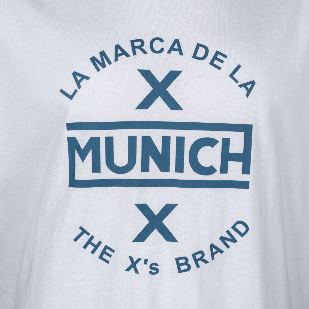 Camiseta MUNICH casual de algodón blanca - BLANCO