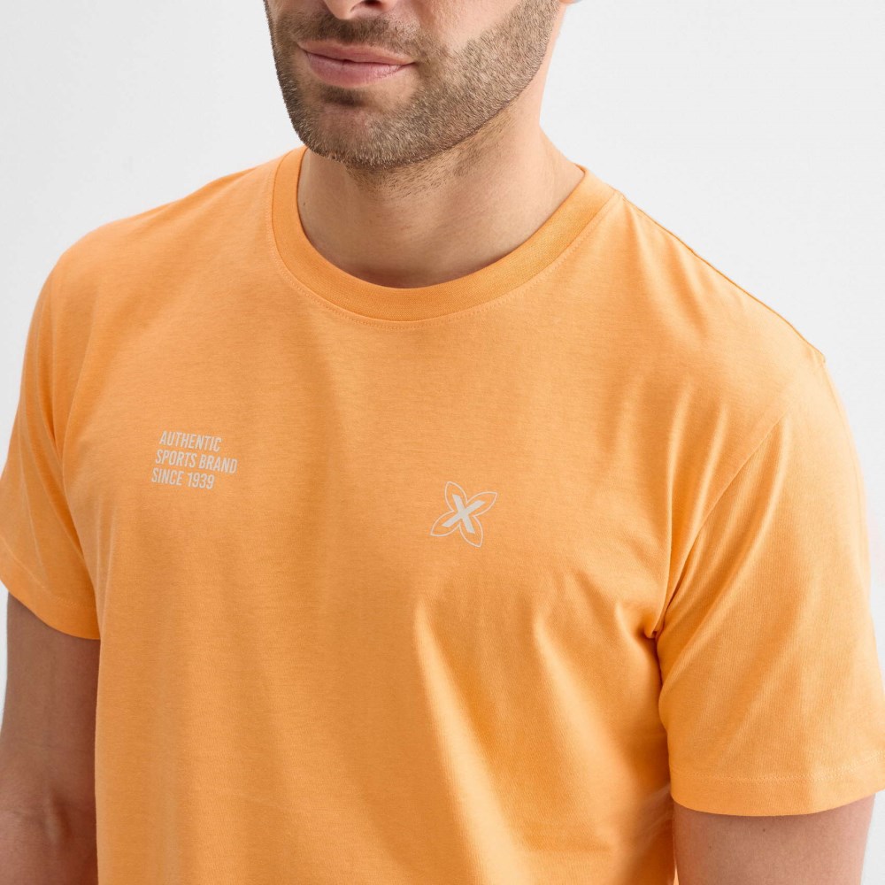 Camiseta regular MUNICH lifestyle de algodón orgánico naranja - NARANJA