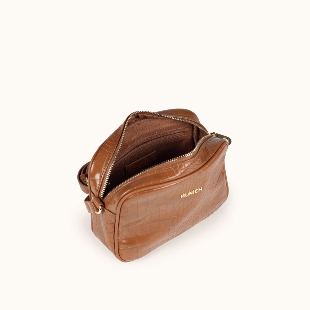 BLOCK CROCO FW25 CROSSBODY CAMERA C/BROWN - MARRÓN
