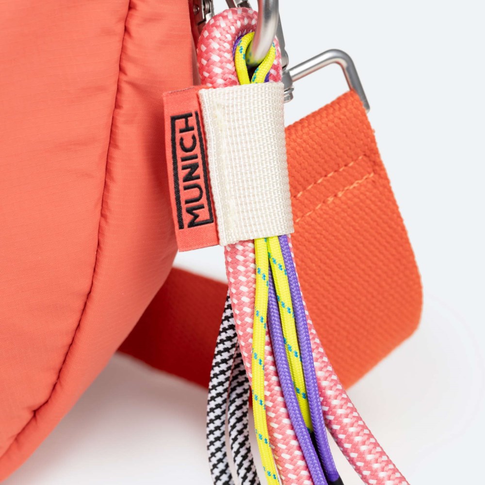 DEEP RECYCLED CROSSBODY BAGUETTE C/CORAL - NARANJA