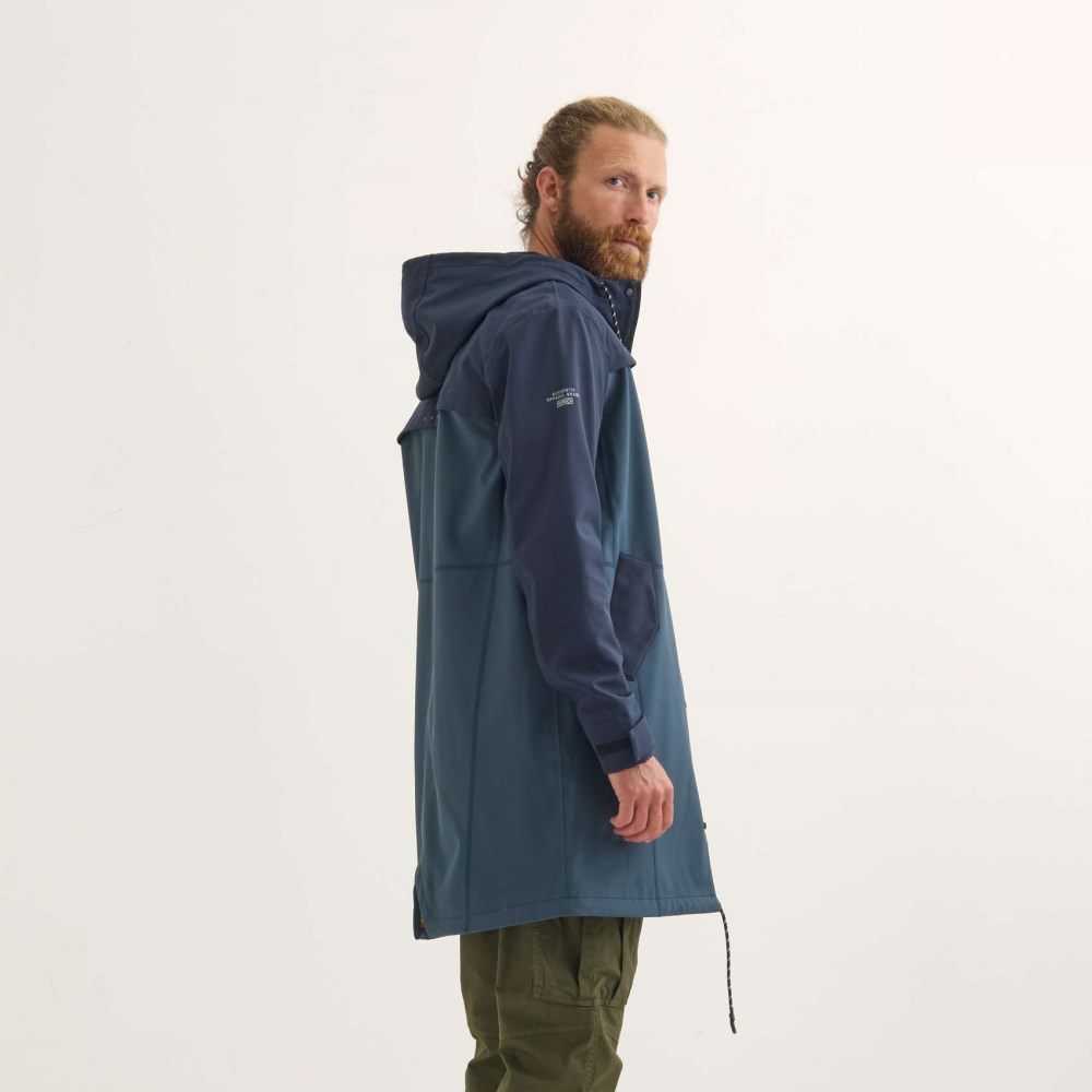 Parka MUNICH Rain lifestyle impermeable hombre de poliéster petroleo - AZUL