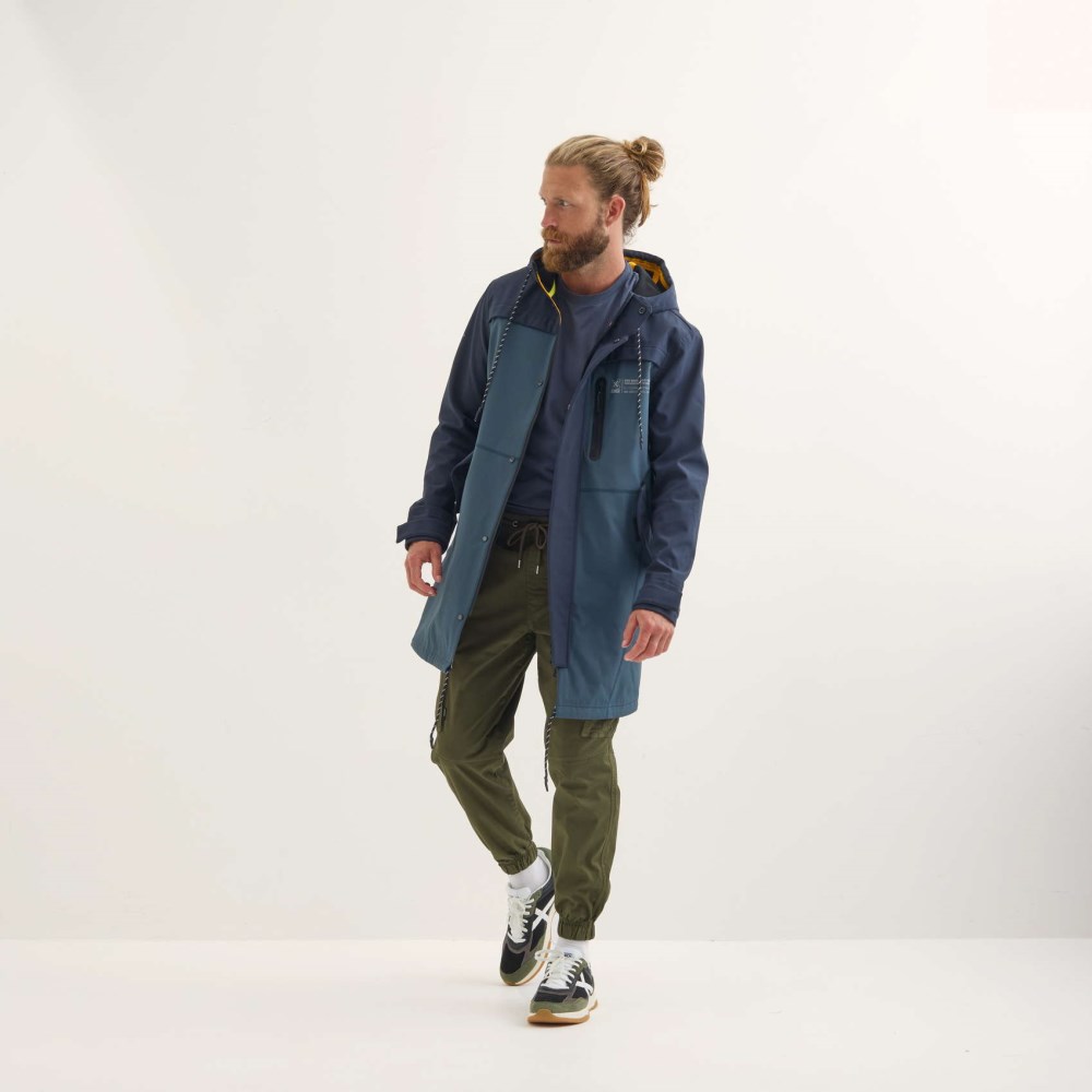 Parka MUNICH Rain lifestyle impermeable hombre de poliéster petroleo - AZUL