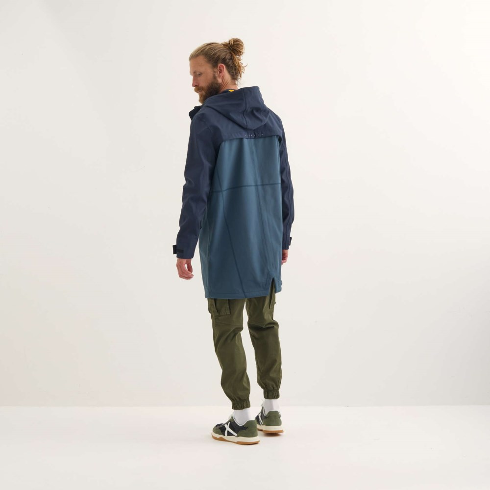 Parka MUNICH Rain lifestyle impermeable hombre de poliéster petroleo - AZUL