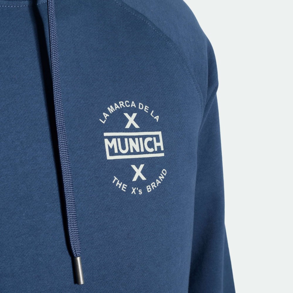 Sudadera MUNICH clásica de algodón azul marino - AZUL