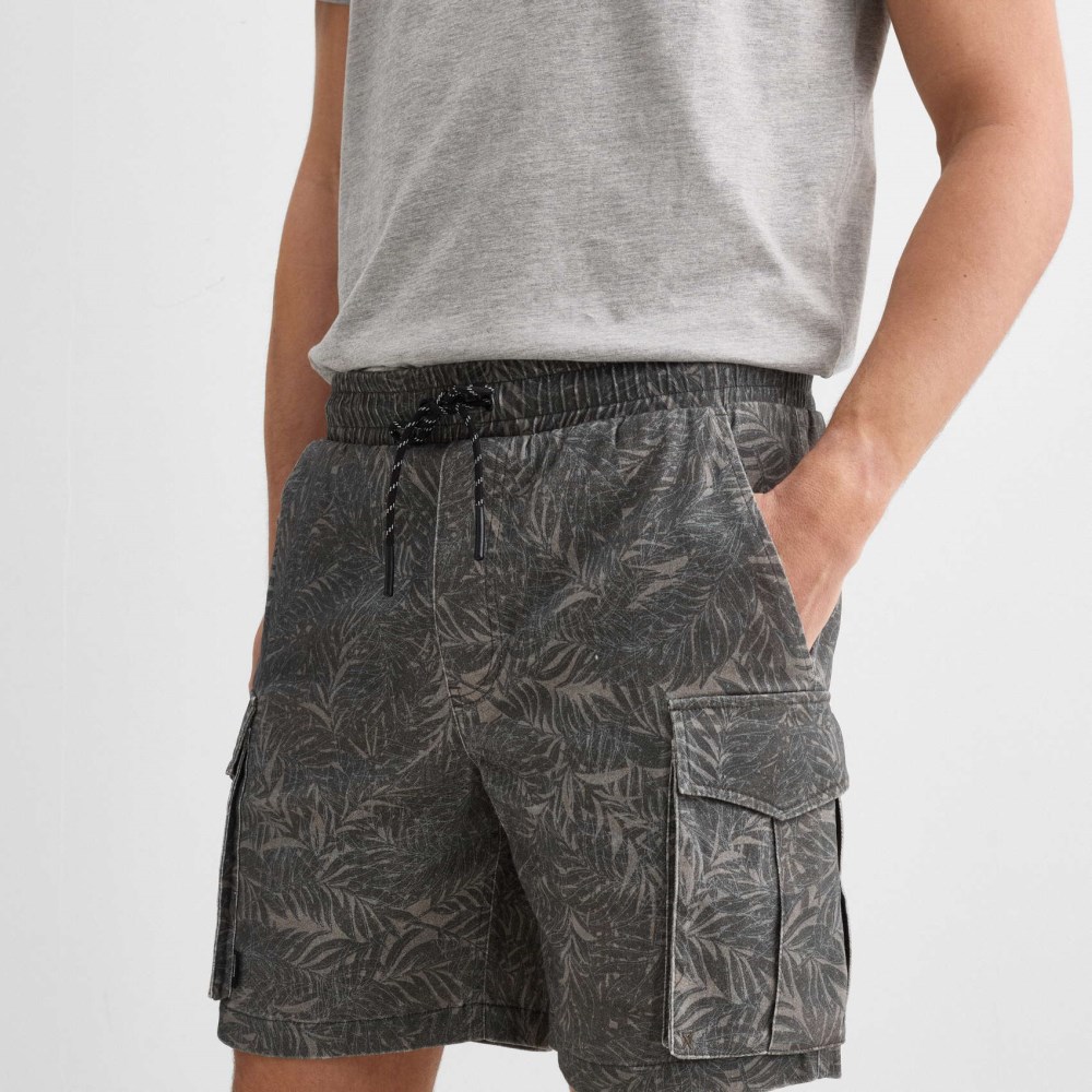 Bermuda MUNICH Tropic lifestyle de algodón-elastano caqui - CAQUI