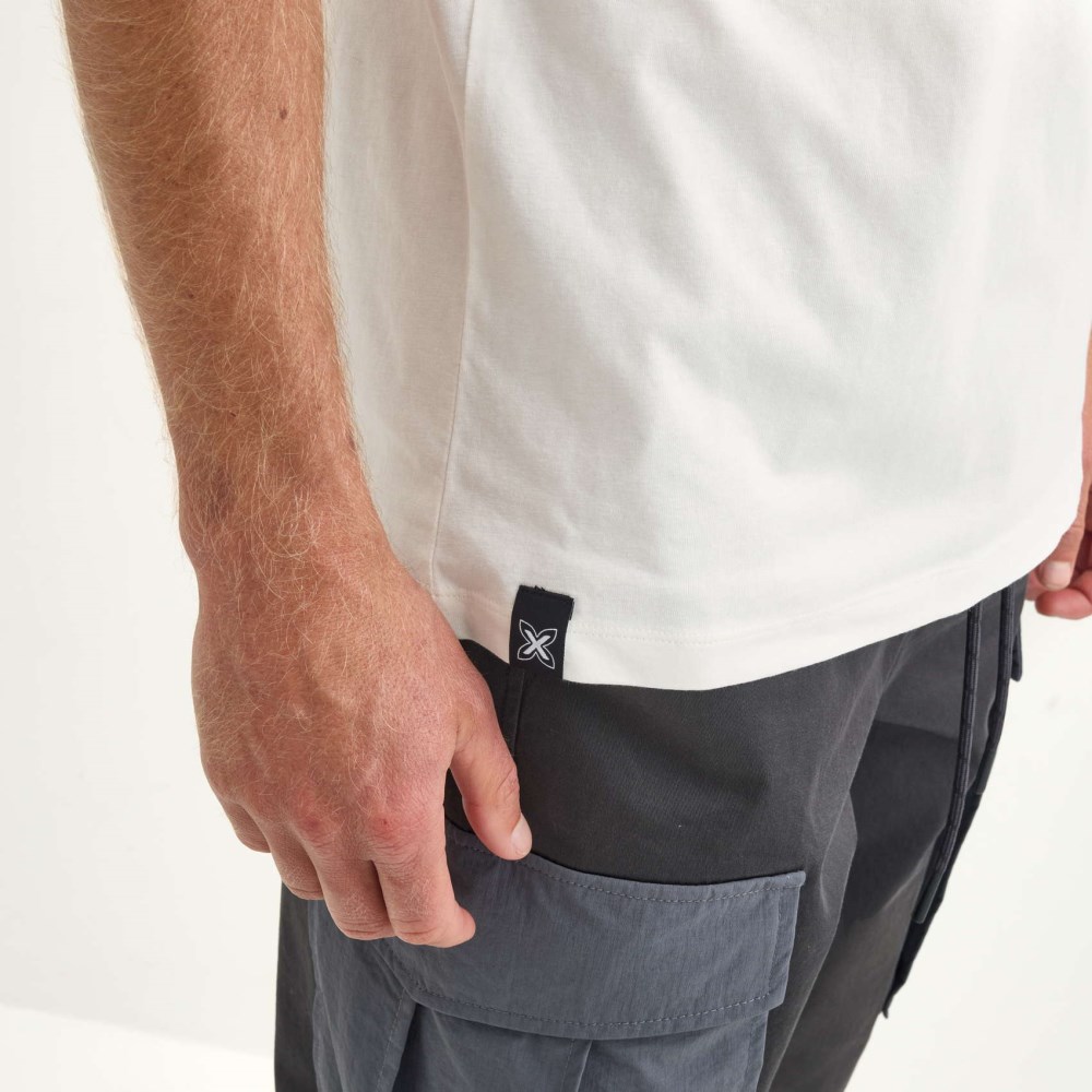 Camiseta MUNICH Barru lifestyle hombre de algodón orgánico blanco - BLANCO