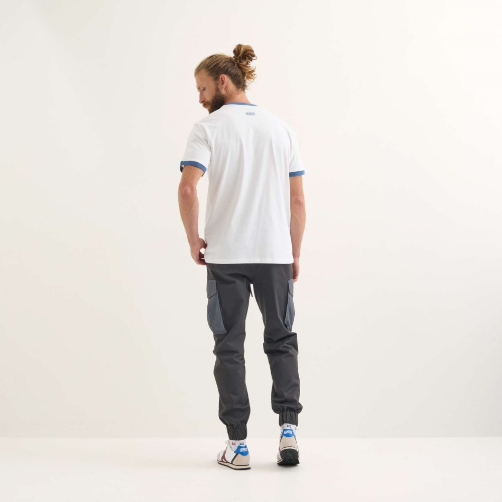 Camiseta MUNICH Barru lifestyle hombre de algodón orgánico blanco - BLANCO