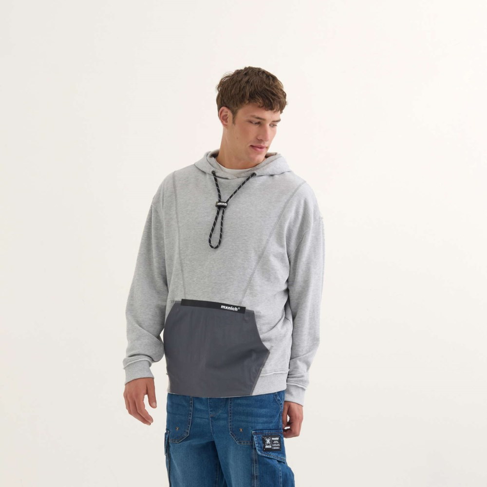Sudadera MUNICH Space streetwear hombre de algodón gris - GRIS
