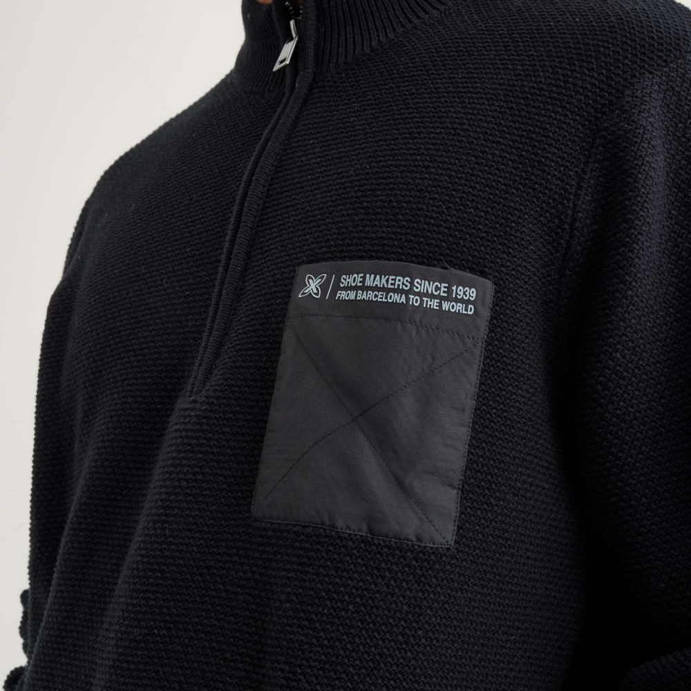 Jersey MUNICH Roma lifestyle hombre de algodón-poliéster negro - NEGRO