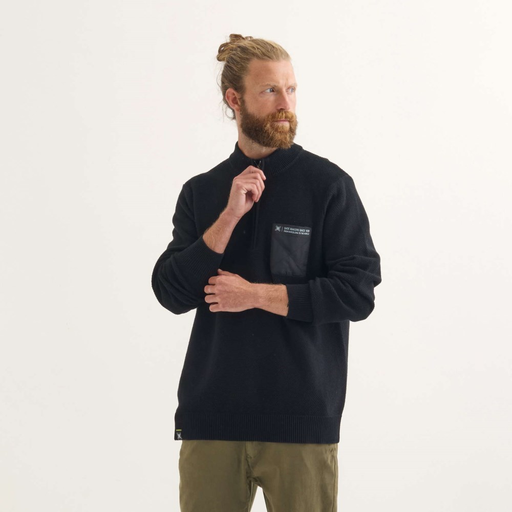 Jersey MUNICH Roma lifestyle hombre de algodón-poliéster negro - NEGRO