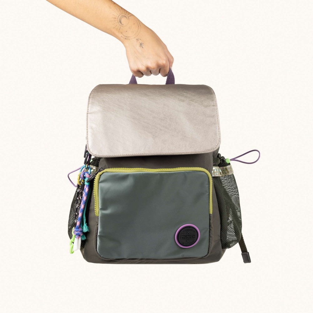 DEEP RECYCLED FW25 BACKPACK C/KHAKI - VERDE