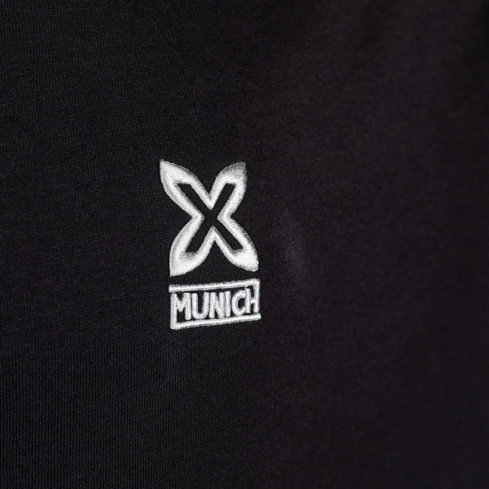 Camiseta MUNICH basica de algodón negro - NEGRO