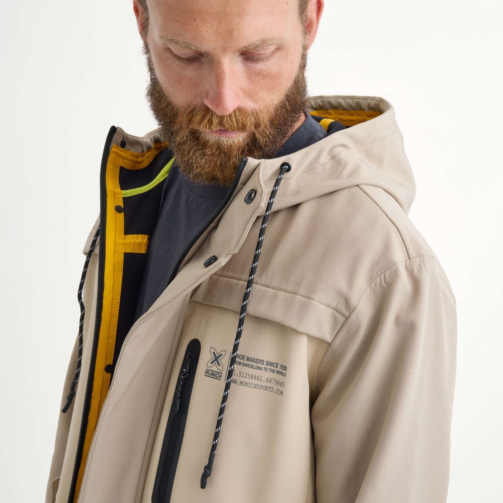 Parka MUNICH Rain lifestyle impermeable hombre de poliéster camel - MARRÓN