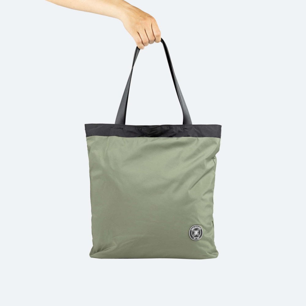SHALLOW TOTE BACKPACK C/GREEN - VERDE