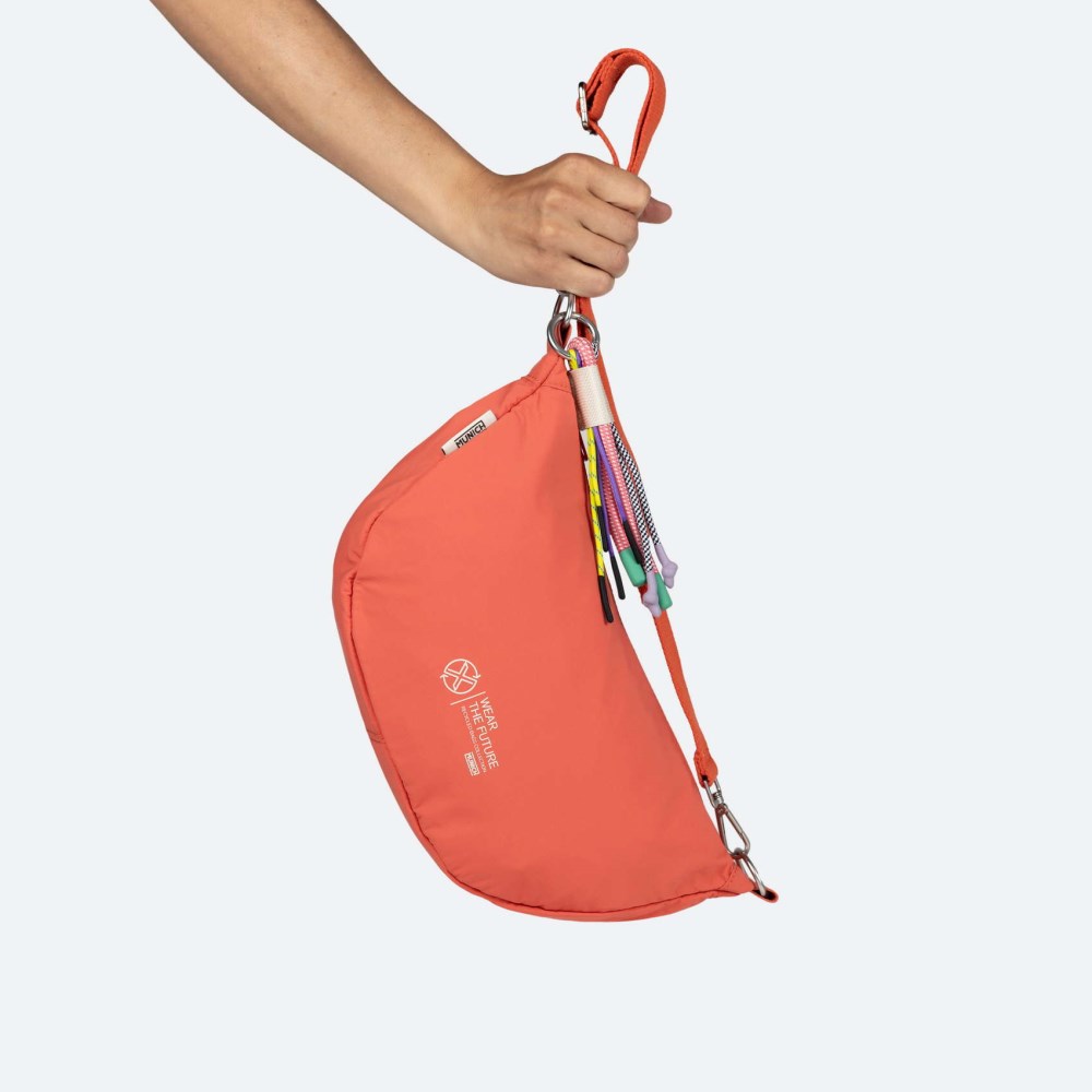 DEEP RECYCLED CROSSBODY BAGUETTE C/CORAL - NARANJA