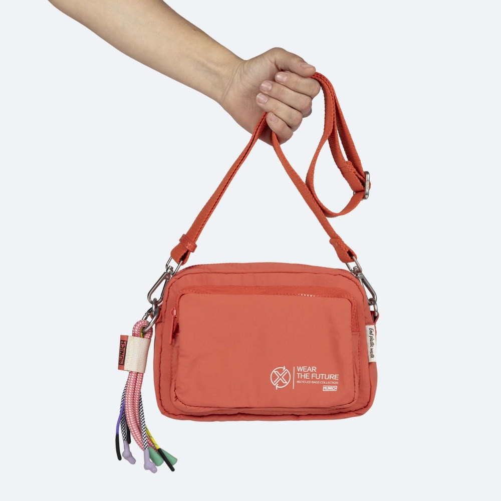 DEEP RECYCLED CROSSBODY CAMERA C/CORAL - NARANJA